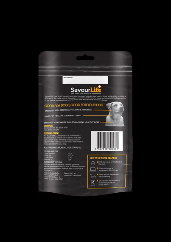 Discount SavourLife - Treats SavourLife - Australian Chicken Liver Strips (165g)