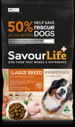 New SavourLife - Foods SavourLife - Essentials Chicken Large Breed Dog Dry Food (15kg)