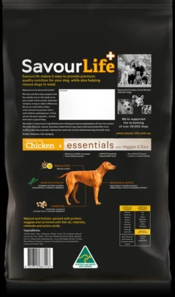 Outlet SavourLife - Foods SavourLife - Essentials Chicken Dog Dry Food (15kg)