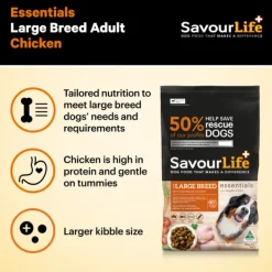 New SavourLife - Foods SavourLife - Essentials Chicken Large Breed Dog Dry Food (15kg)