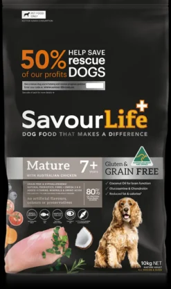 Outlet SavourLife - Foods SavourLife - Grain Free Chicken Mature 7+ Dog Dry Food (10kg)