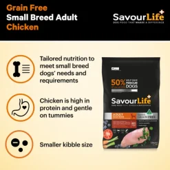 New SavourLife - Foods SavourLife - Grain Free Chicken Small Breed Dog Dry Food (2.5kg)