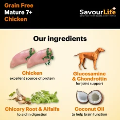 Best SavourLife - Foods SavourLife - Grain Free Chicken Mature 7+ Dog Dry Food (2.5kg)