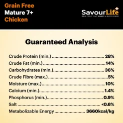Outlet SavourLife - Foods SavourLife - Grain Free Chicken Mature 7+ Dog Dry Food (10kg)