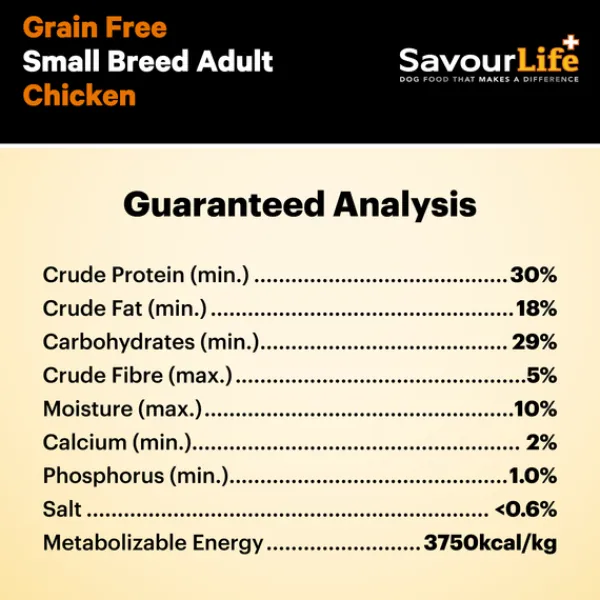 New SavourLife - Foods SavourLife - Grain Free Chicken Small Breed Dog Dry Food (2.5kg)