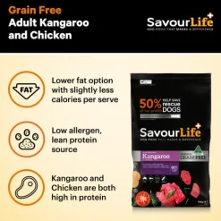 Discount SavourLife - Foods SavourLife - Grain Free Kangaroo & Chicken Dog Dry Food (10kg)