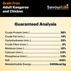 Discount SavourLife - Foods SavourLife - Grain Free Kangaroo & Chicken Dog Dry Food (10kg)