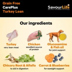 Outlet SavourLife - Foods SavourLife - Grain Free Turkey CarePlus Lean Dog Dry Food (10kg)