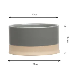 Fashion Scruffs - Scandi Water Bowl Grey (20cm)