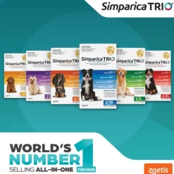 Best Zoetis Simparica Trio - Chews for Dogs 5.1-10kg (3pk)