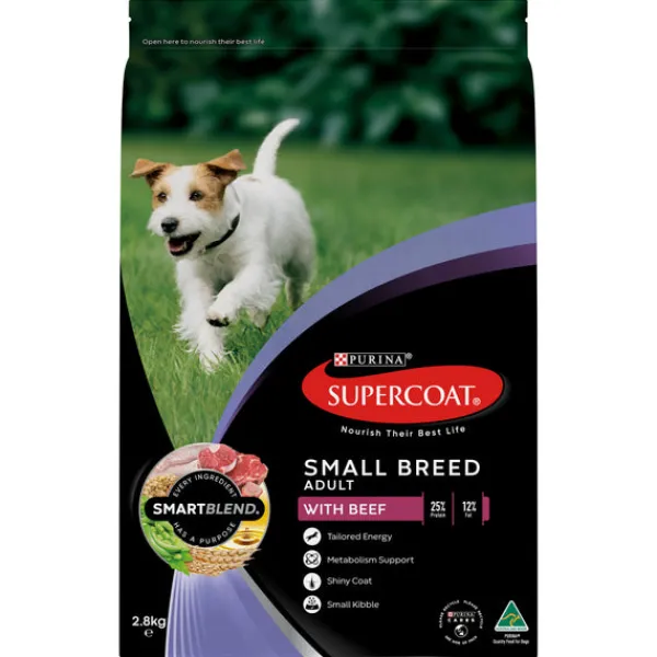 Best Supercoat - Adult Small Breed with Beef Dog Dry Food (2.8kg)