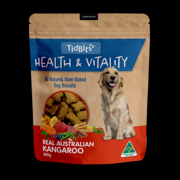 Fashion TidBits - Health & Vitality Kangaroo Dog Biscuits (350g)