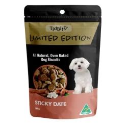 Online TidBits - Limited Edition Small Bites Sticky Date Dog Biscuits (180g)