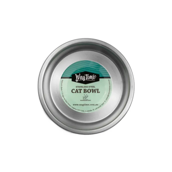 Clearance WagTime - Black Stainless Steel Cat Bowl (300ml)