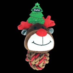 Sale WagTime - Christmas Rope Ball Reindeer (21cm)
