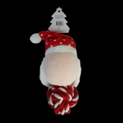 Online WagTime - Christmas Rope Ball Santa (28cm)
