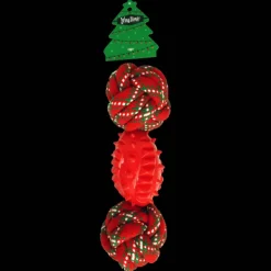 Sale WagTime - Christmas Rope Dumbbell (26cm)