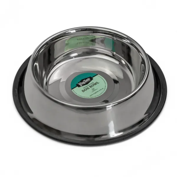 Best WagTime - Classic Non-tip Stainless Steel Dog Bowl (850ml)