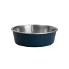 Discount WagTime - Deep Blue Stainless Steel Dog Bowl (Small)