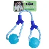 Outlet WagTime - Double Ball Tug Rope Toy (53cm)
