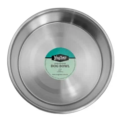 Best WagTime - Pastel Blue Stainless Steel Dog Bowl (Large)
