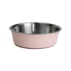 Hot WagTime - Pink Stainless Steel Dog Bowl (Medium)