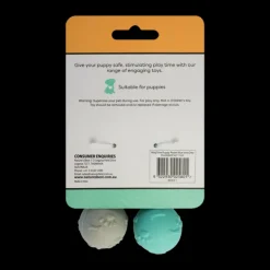 Clearance WagTime - Puppy Pastel Blue and Grey Dumbbell Set (11cm)