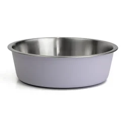 Outlet WagTime - Purple Stainless Steel Dog Bowl (Large)