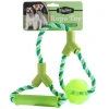 Sale WagTime - Rubber Ball Tug Rope Toy with Handle (50cm)