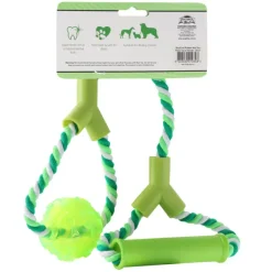 Sale WagTime - Rubber Ball Tug Rope Toy with Handle (50cm)