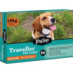 Discount WagTime - Traveller Pet Wire Crate (Medium)