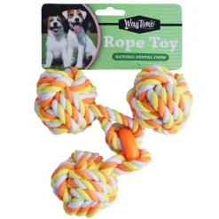Fashion WagTime - Triple Ball Rope Toy (23cm)